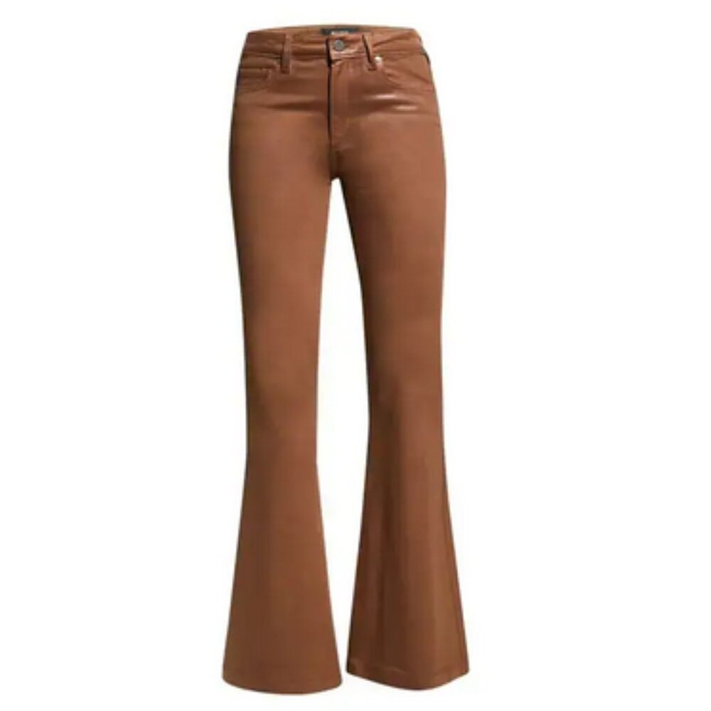 Paige Genevieve Coated Flared Ankle Jeans28